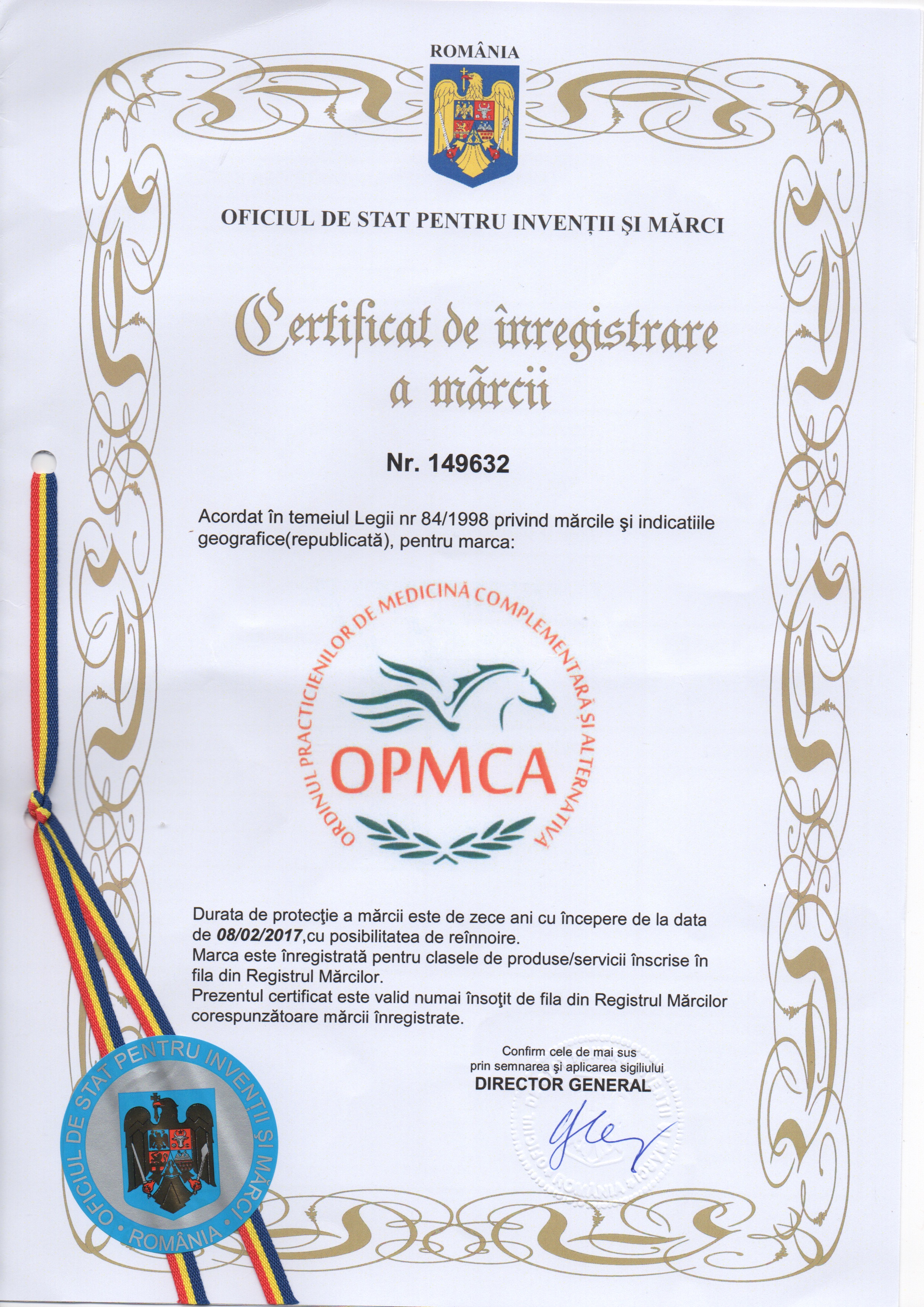 Marcă înregistrată OPMCA